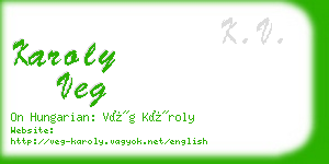 karoly veg business card